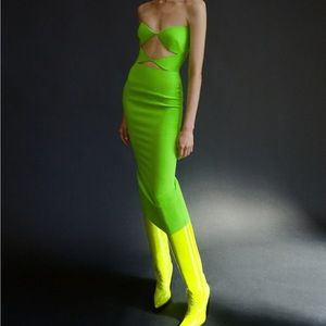 Uma strapless cutout dress